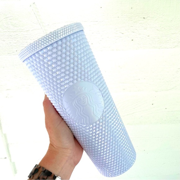 Starbucks Other - Starbucks White Glossy Studded Bling Venti Tumbler Cup NWT